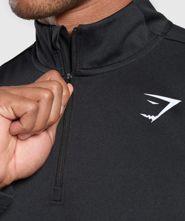 Best Gymshark Running Dept. 1/4 Zip Black