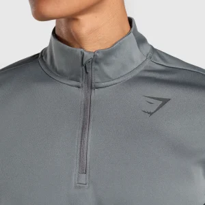 Clearance Gymshark Running Dept. 1/4 Zip PitchGrey