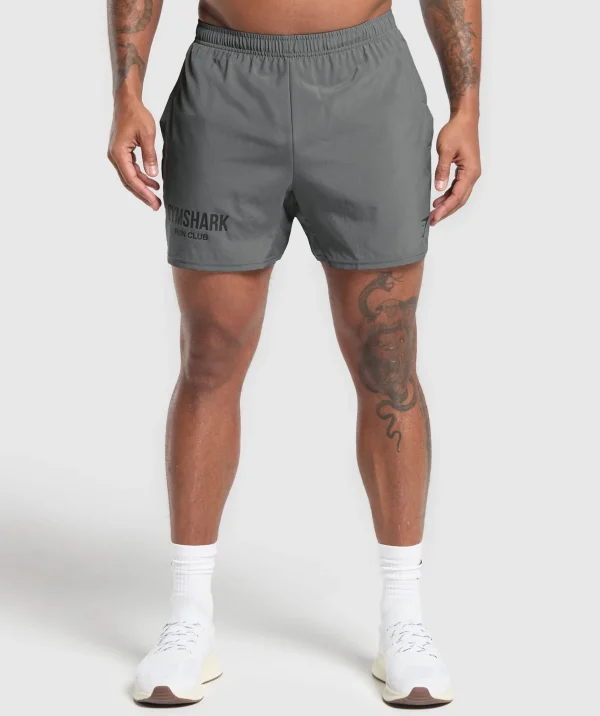 New Gymshark Running Dept. 5" Shorts PitchGrey