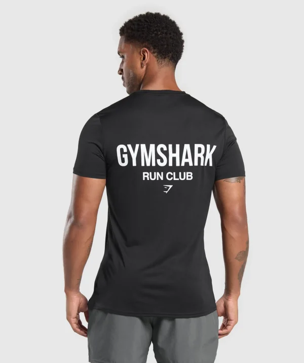 Fashion Gymshark Running Dept. T Shirt Black