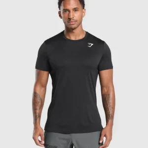 Fashion Gymshark Running Dept. T Shirt Black