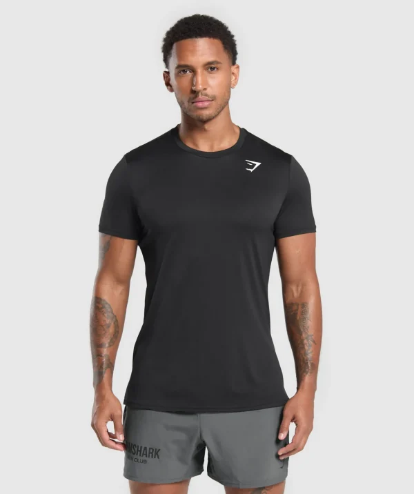 Fashion Gymshark Running Dept. T Shirt Black