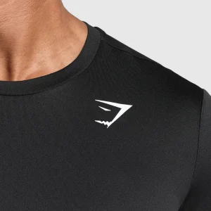 Fashion Gymshark Running Dept. T Shirt Black