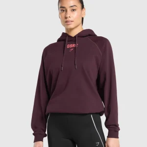 Discount Gymshark Running Graphic Hoodie DepthPurple