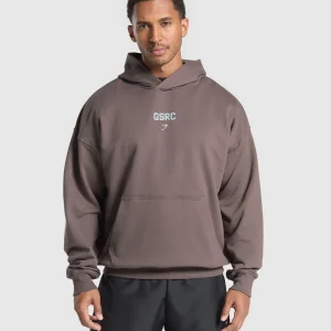 Outlet Gymshark Running Graphic Hoodie SteelPurple