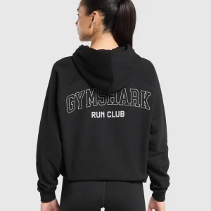 Clearance Gymshark Running Graphic Hoodie Black