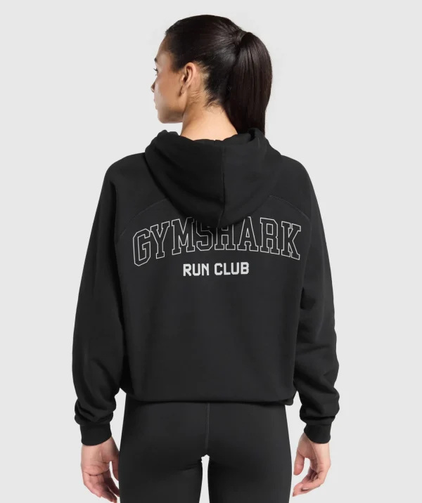 Clearance Gymshark Running Graphic Hoodie Black