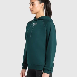 Clearance Gymshark Running Graphic Hoodie StrongTeal