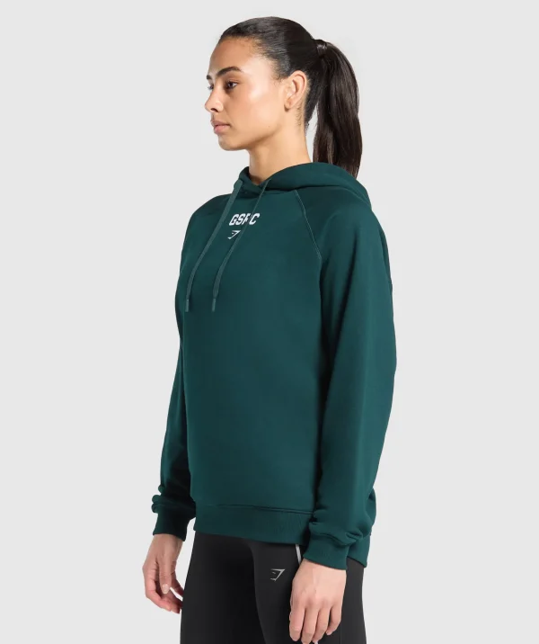 Clearance Gymshark Running Graphic Hoodie StrongTeal