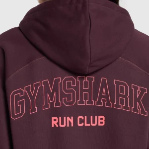 Discount Gymshark Running Graphic Hoodie DepthPurple