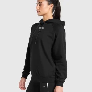 Clearance Gymshark Running Graphic Hoodie Black