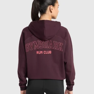 Discount Gymshark Running Graphic Hoodie DepthPurple