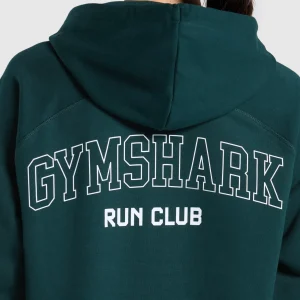 Clearance Gymshark Running Graphic Hoodie StrongTeal