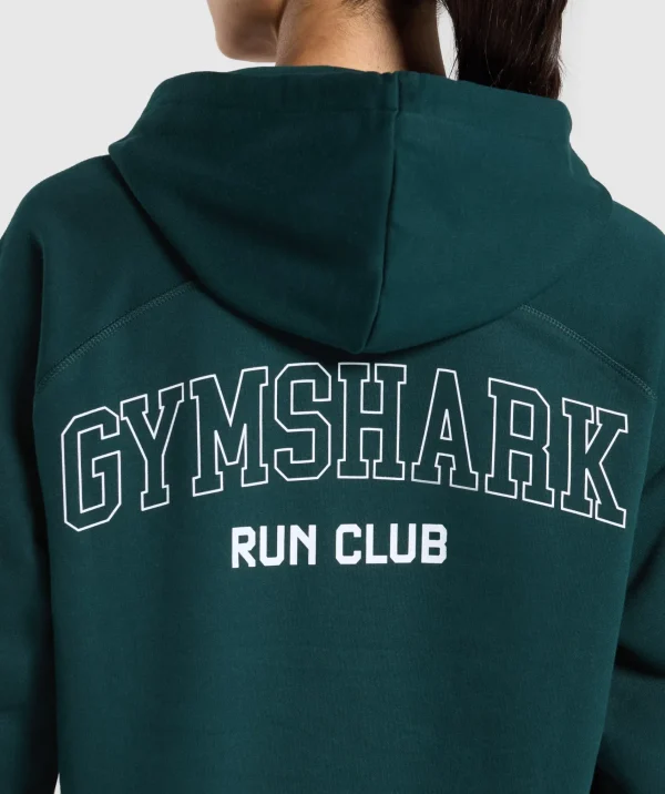 Clearance Gymshark Running Graphic Hoodie StrongTeal