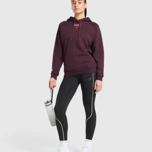 Discount Gymshark Running Graphic Hoodie DepthPurple