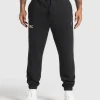 Clearance Gymshark Running Graphic Joggers Black