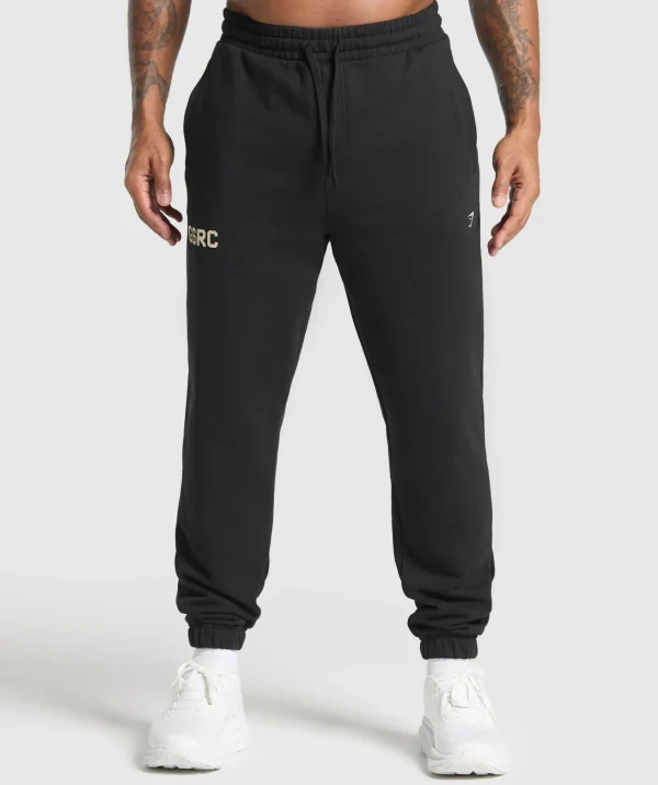 Clearance Gymshark Running Graphic Joggers Black