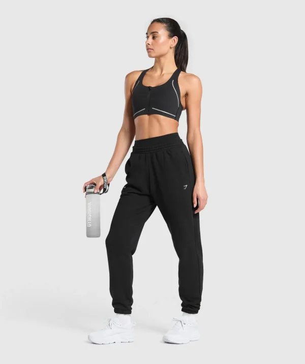 New Gymshark Running Graphic Joggers Black