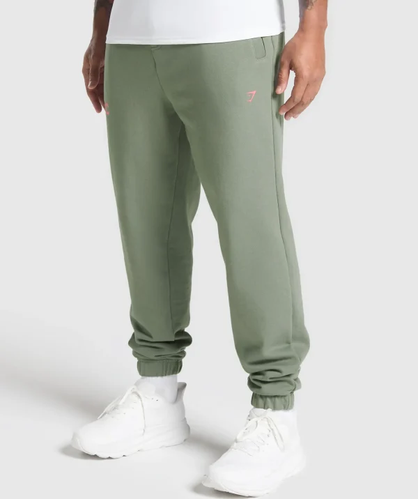 Best Gymshark Running Graphic Joggers UnitGreen