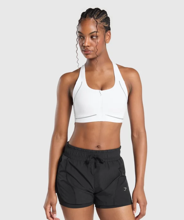 Clearance Gymshark Running Sports Bra White