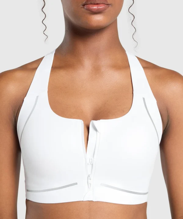 Clearance Gymshark Running Sports Bra White