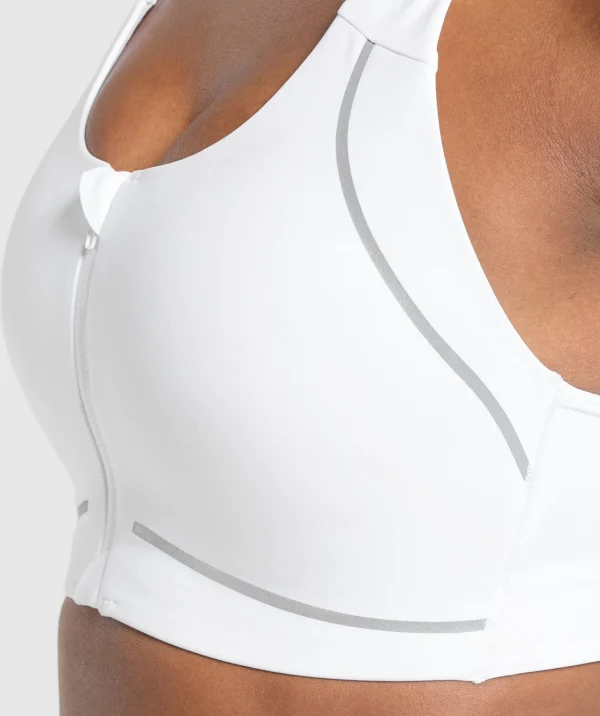 Clearance Gymshark Running Sports Bra White