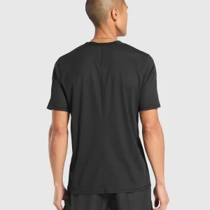 Online Gymshark Running T Shirt Black