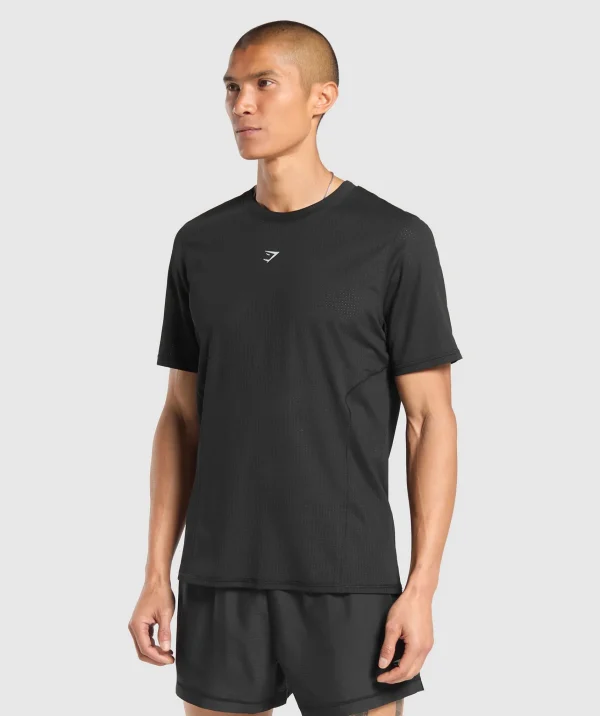 Online Gymshark Running T Shirt Black