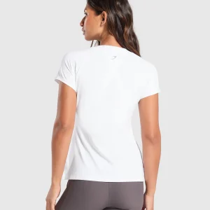 Online Gymshark Running Top White