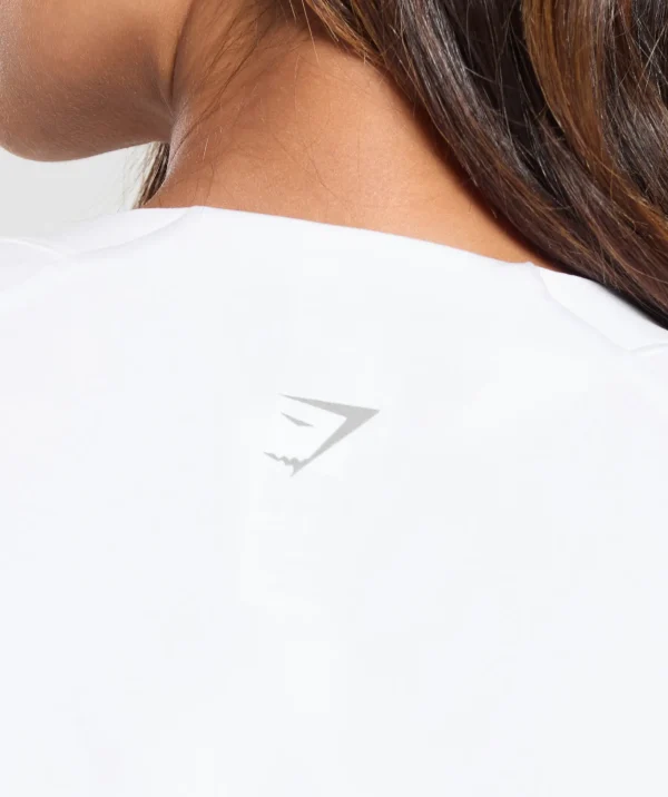 Online Gymshark Running Top White