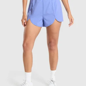 Clearance Gymshark Scallop Hem Shaped Shorts LiftBlue