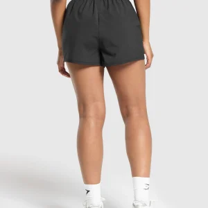 New Gymshark Scallop Hem Shaped Shorts Black