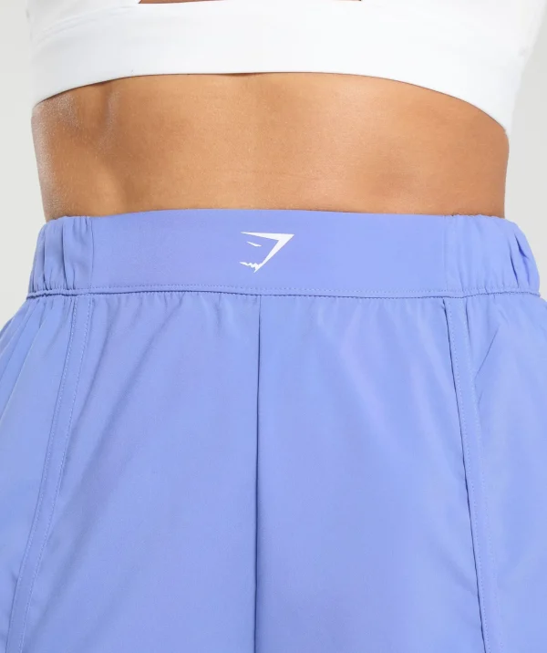 Clearance Gymshark Scallop Hem Shaped Shorts LiftBlue