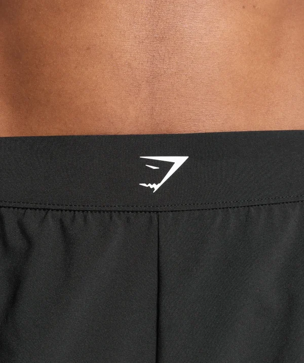 New Gymshark Scallop Hem Shaped Shorts Black