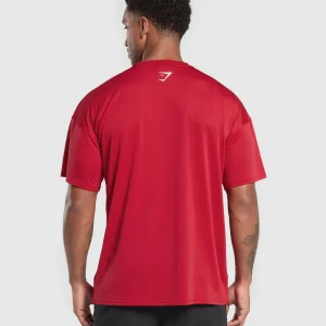 Online Gymshark Script Graphic T-Shirt ConditioningRed