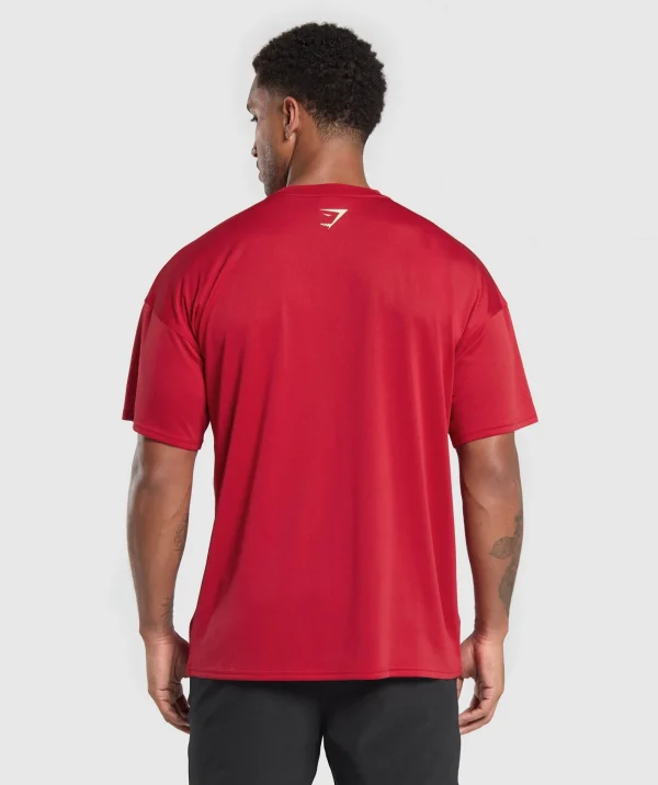 Online Gymshark Script Graphic T-Shirt ConditioningRed