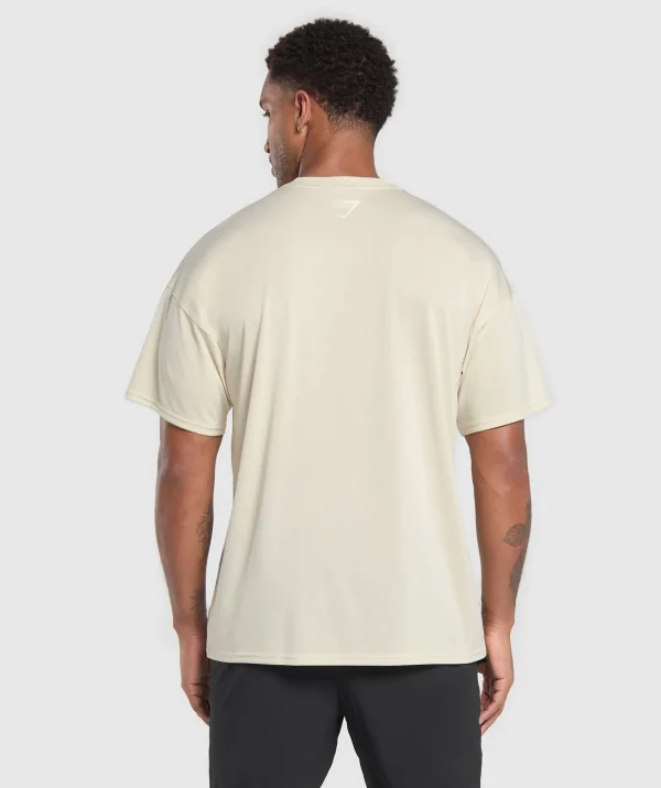 Online Gymshark Script Graphic T-Shirt EcruWhite