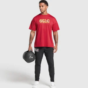 Online Gymshark Script Graphic T-Shirt ConditioningRed