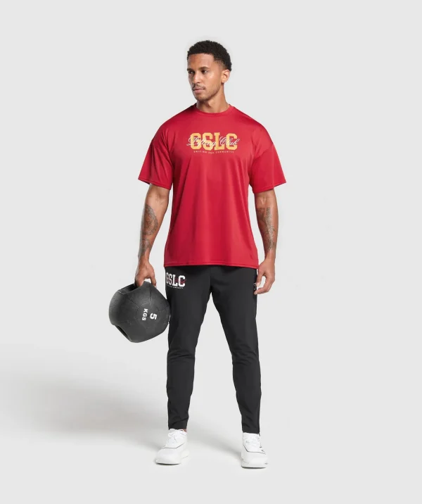 Online Gymshark Script Graphic T-Shirt ConditioningRed