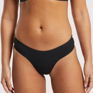 Sale Gymshark Seamless Dipped Front Thong Black