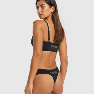 Sale Gymshark Seamless Dipped Front Thong Black