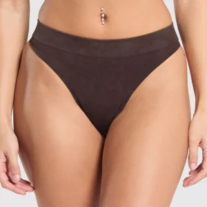 Best Gymshark Seamless High Leg Thong HeritageBrown