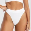 Sale Gymshark Seamless High Leg Thong White