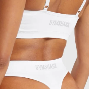 Sale Gymshark Seamless High Leg Thong White