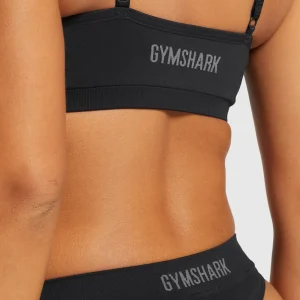 Discount Gymshark Seamless High Leg Thong Black