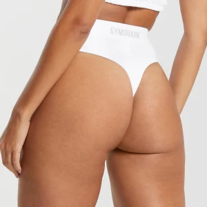 Clearance Gymshark Seamless High Waisted Thong White