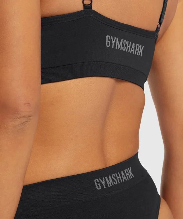 Online Gymshark Seamless High Waisted Thong Black