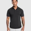 Best Gymshark Seamless Polo Shirt Black