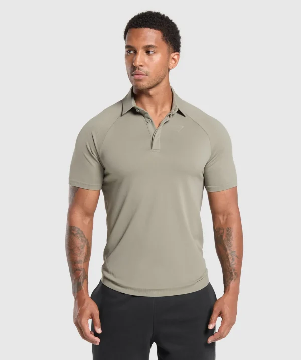 Fashion Gymshark Seamless Polo Shirt LinenBrown