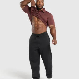 Fashion Gymshark Seamless Polo Shirt BurgundyBrown